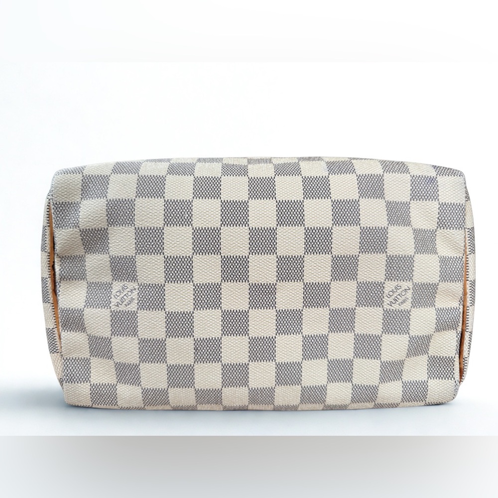 SOLD-Certified LOUIS VUITTON Damier Azur Speedy 25 - Dust Bag, Lock & Key, + COA - Picture 5 of 15